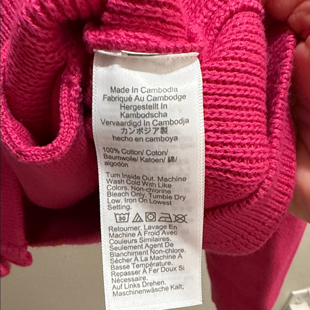 J. Crew Vibrant Pink Cardigan Sweater - Picture 6 of 9